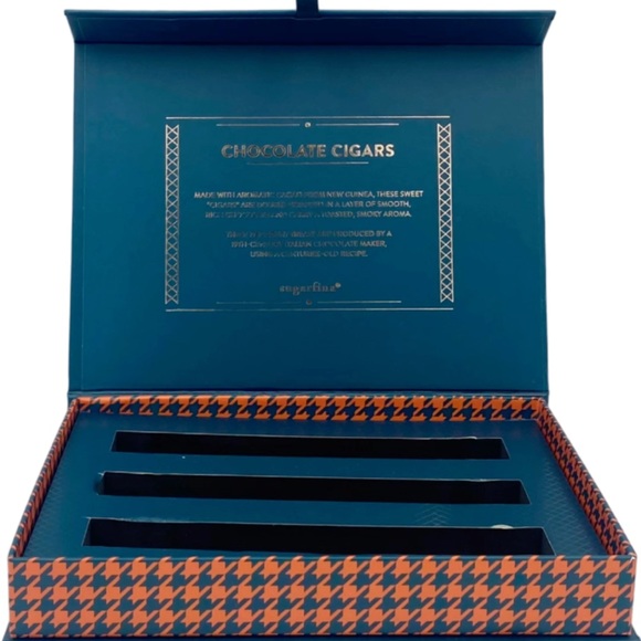 Empty Sugarfina Sweet and Smokin’ Chocolate Cigars Houndstooth Gift Box - Picture 3 of 12
